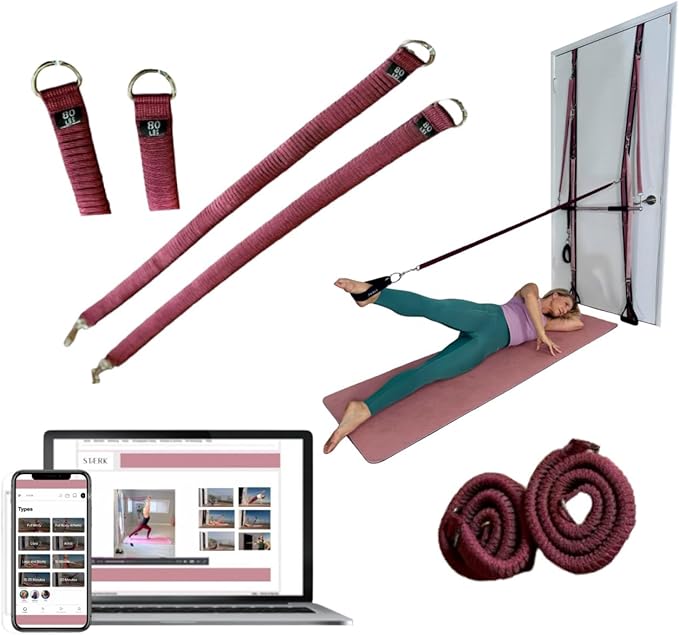 STAERK Pilates Suspension Training System - Premium Resistance Training Kit - At-Home Pilates for Strength & Flexibility - Resistance Bands Set for Home Gym, Travel, and Outdoors-GravixFit