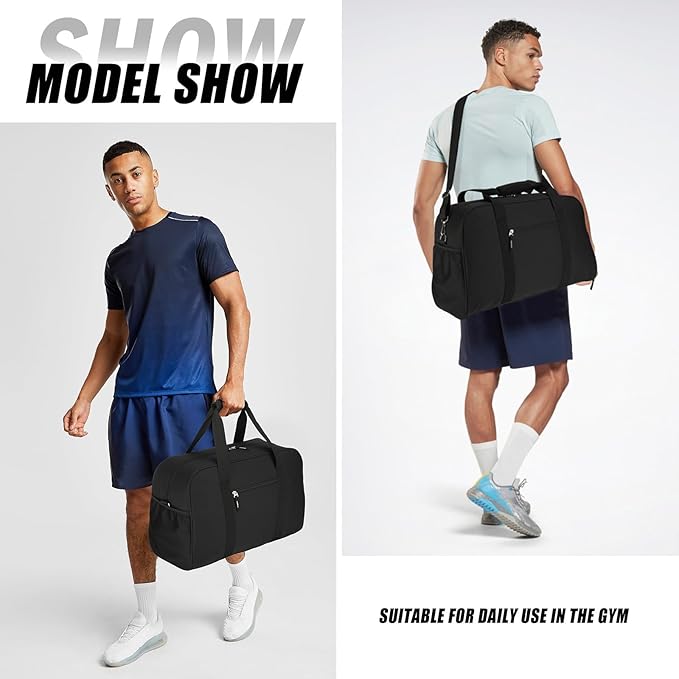 Searock 21 Inch Gym Bag with Shoe Compartment, Sports Duffle Bag for Travel, Carry On Duffel Bag, Weekender Overnight Bags for Men and Women Traveling-GravixFit