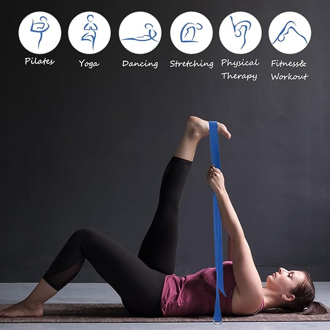 Outus 20 Pack Yoga Blocks and Straps Non-Slip EVA Foam Blocks with Metal D Ring Straps for Gym Exercise and Workout-GravixFit