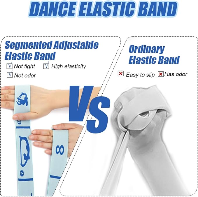 Elastic Yoga Stretching Strap with Loops, CEILIWEN Stretch Straps For Physical Therapy, Pilates Stretch Band, Elastic Exercise Bands, Leg Stretching Strap, Stretch Resistance Bands For Exercise-GravixFit