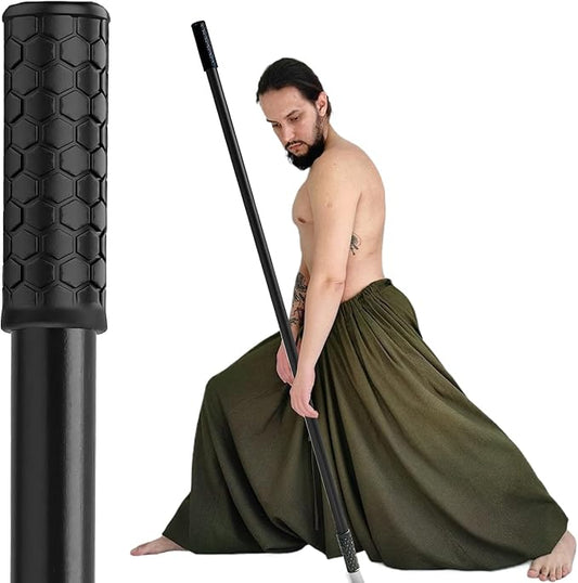 5ft Yoga Stick from Natural Bamboo - Non-Slip Handle Stretching Stick for Mobility,Versatile Exercise Tool with Flexibility,Stretch Bar for All Fitness Levels,Rehabilitation,and Posture-GravixFit