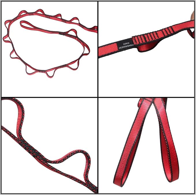 KIKIGOAL 2pcs Safety Daisy Chains Strong Climbing Strap Adjustable Nylon Strap Rope Yoga Pilates Stretching Straps-GravixFit