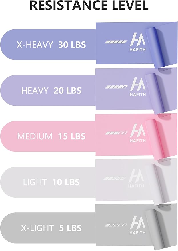 Fabric Resistance Bands for Women – 5 Level Exercise Bands Resistance Set, Resistance Bands for Working Out with Handles, Workout Bands Resistance for Women, Yoga, Pilates, Glutes, Legs,Vigor Yellow-GravixFit