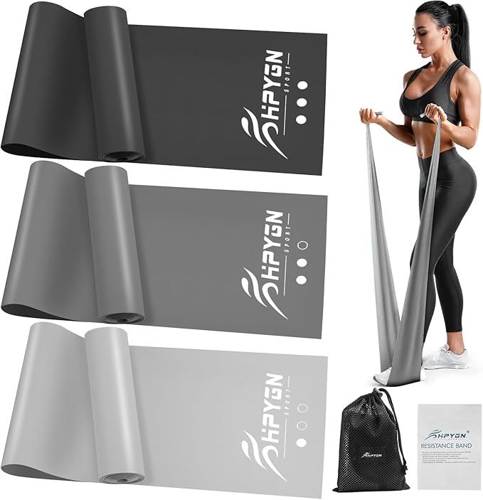 Resistance Bands, Exercise Bands, Physical Therapy Bands for Strength Training, Yoga, Pilates, Stretch Elastic Band with Different Strengths, Workout Bands for Home Gym-GravixFit