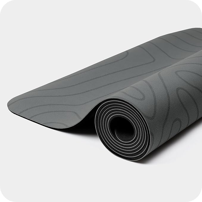 4mm Cushioned Exercise Mat for Yoga & Pilates - Anti Slip, Polyurethane with Suede Top & Carrying Strap-GravixFit