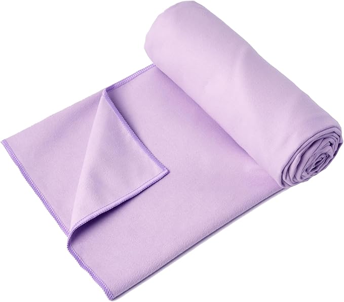 Eunzel Hot Yoga Towel Non Slip Yoga Mat Towel Non-Slip Sweat Absorbent Microfiber Towel for Hot Yoga, Pilates and Workout 72" x 26.5", Taro Purple-GravixFit
