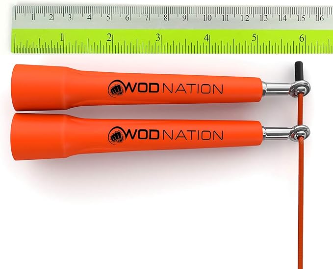 WOD Nation Adjustable Speed Jump Rope For Men, Women & Children - Blazing Fast Fitness Skipping Rope Perfect for Boxing, MMA, Endurance-GravixFit