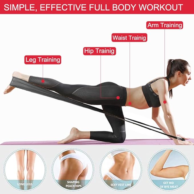 Resistance Bands, Elastic Exercise Bands for Working Out, Physical Therapy, Recovery, Yoga, Pilates, Strength Training-GravixFit