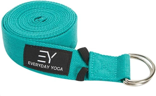 Everyday Yoga Super Strong Strap with Metal D-ring Buckle - Improve Flexibility, Stretching, and Physical Therapy Fitness.-GravixFit