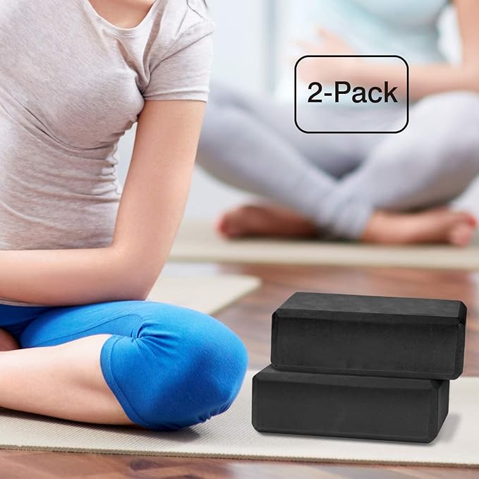 Gaiam Yoga Block - Supportive Latex-Free Eva Foam - Soft Non-Slip Surface with Beveled Edges for Yoga, Pilates, Meditation - Yoga Accessories for Stability, Balance, Deepen Stretches-GravixFit