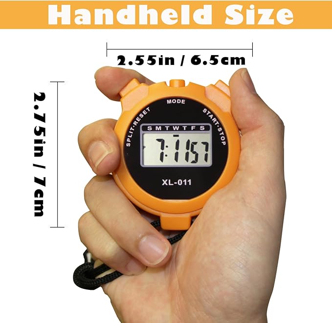 16-Pack Multi-Function Electronic Digital Sport Stopwatch Timer, Large Display with Date Time and Alarm Function, Sports Coaches Fitness Coaches and Referees-GravixFit