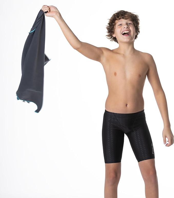 Flow Hydro Sport Towel - Microfiber Quick Dry Swimming Towels for Swim, Pool, Triathlon, and Other Water Sports in Medium, Large, Extra Large, and Hooded Sizes (Gray, Large (60" x 30"))-GravixFit