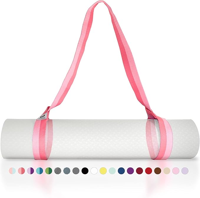 Tumaz Yoga Mat Strap [MAT NOT Included] (2 Sizes) with Extra Thick & Comfy Delicate Texture, Adjustable Yoga Mat Carrier-GravixFit