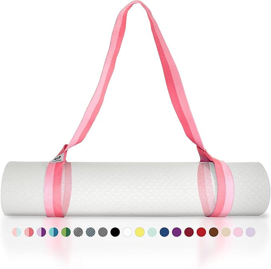Tumaz Yoga Mat Strap [MAT NOT Included] (2 Sizes) with Extra Thick & Comfy Delicate Texture, Adjustable Yoga Mat Carrier-GravixFit