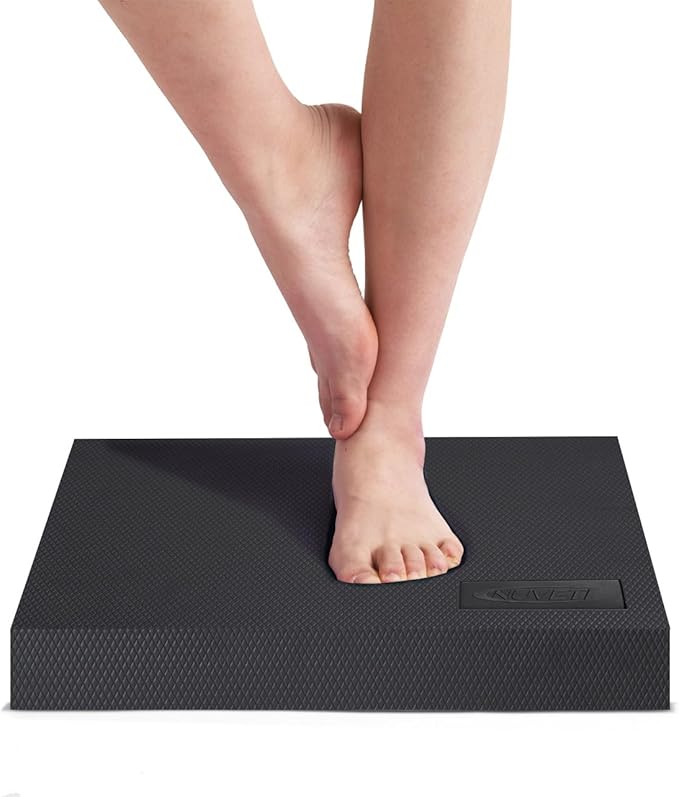 nuveti Large Balance Pad - TPE Non-Slip Mat for Fitness & Balance Exercises,Yoga, Physical Therapy, Knee Cushion Slip Resistant Foam Mat for Yoga & Balance Training, Board Foam for Strength Training, Kneeling Pads for Home Gym Exercise（20''x16''x2.4''）-GravixFit