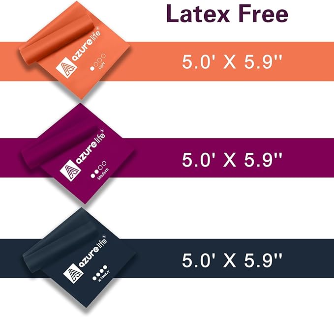 Resistance Bands,Professional Long Non-Latex Elastic Stretch Bands,Exercise Bands for Physical Therapy, Yoga, Pilates, Rehab, at-Home or The Gym Workouts, Strength Training-GravixFit