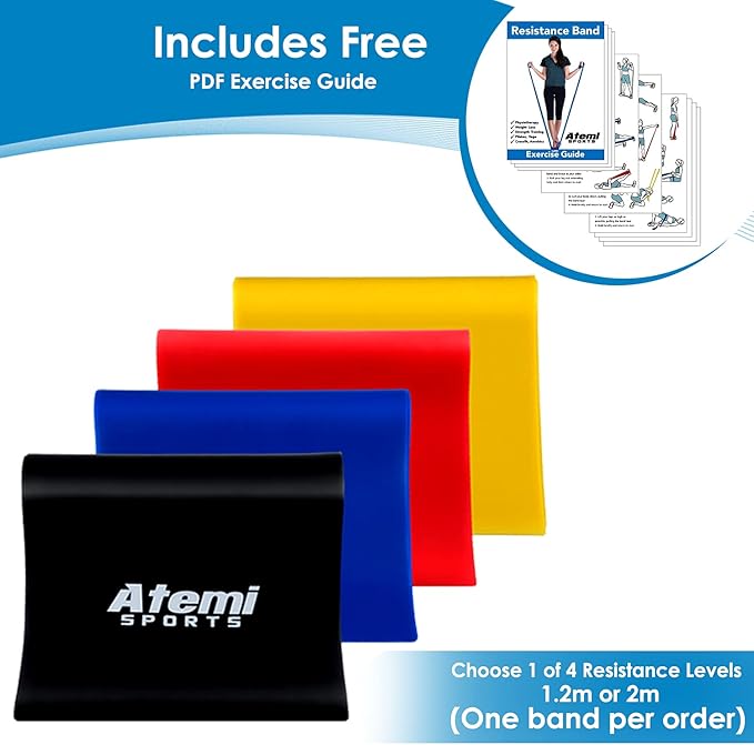 Exercise Bands for Physical Therapy | Resistance Band for Fitness, Yoga, Pilates | Long Resistance Bands for Working Out | Elastic Band for Exercise | Stretch Band-GravixFit