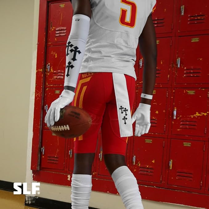 SLEEFS White Gothic Cross Thin Football Towel-GravixFit