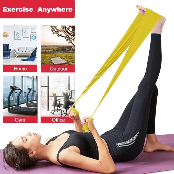 Resistance Bands, Elastic Exercise Bands for Working Out, Physical Therapy, Recovery, Yoga, Pilates, Strength Training-GravixFit