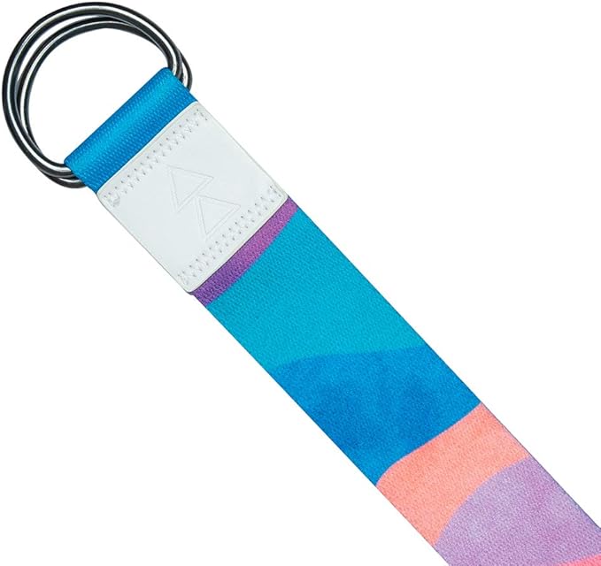 yogadesignlab YOGA DESIGN LAB | The Yoga Strap | Luxurious, Extra Long, Super Soft, Eco Printed | Studio Quality, Adjustable | Safely Stretch Further and Hold Longer | 8 ft Long-GravixFit
