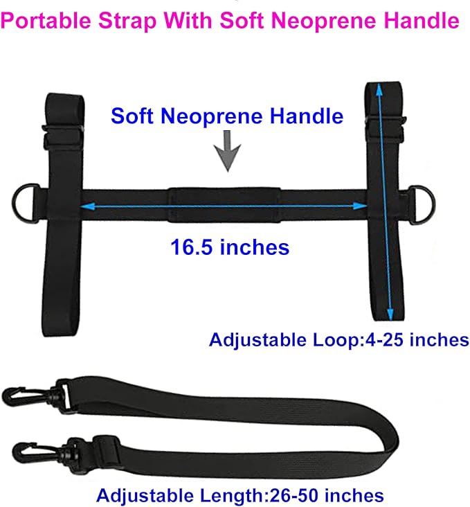 WISDING Yoga Mat Strap, Portable Yoga Mat Sling, Picnic Blanket Strap with Adjustable Shoulder Strap & Handle for Festivals Picnics Camping Motorcycle Bedroll Pilates-GravixFit