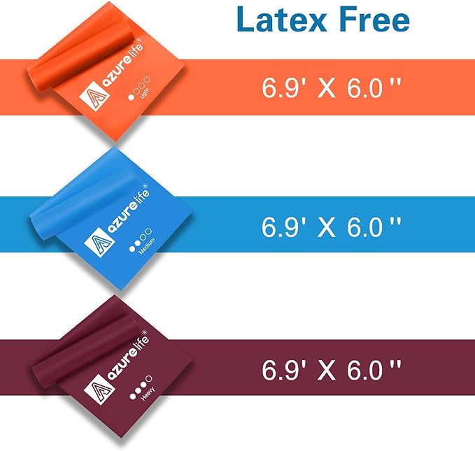 Resistance Bands,Professional Long Non-Latex Elastic Stretch Bands,Exercise Bands for Physical Therapy, Yoga, Pilates, Rehab, at-Home or The Gym Workouts, Strength Training-GravixFit