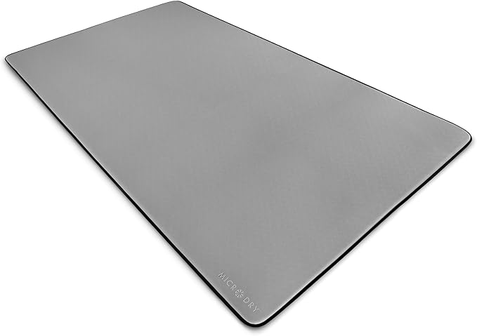 MICRODRY Deluxe Fitness Exercise Yoga Mat for Home & Gym, Extra Thick for High Impact Training, Multi Layered Skid Resistant Surface, Odor Neutralizing with Carrying Strap-GravixFit