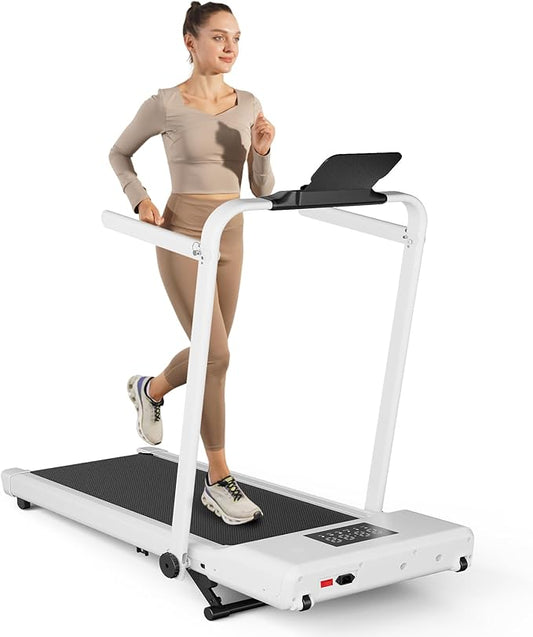 Walking Pad Treadmill with Handle bar, 3.0HP Small Foldable Treadmills for Home with APP Remote Control and LED Display, 7.5MPH Portable Treadmill 300 Lbs Capacity-GravixFit