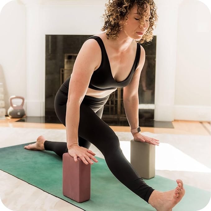 Yoga blocks with Anti-Slip, Comfortable Grip, Sturdy Sides for Secure Workouts at Home, for Yoga, and Pilate Training-GravixFit