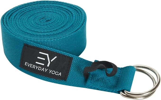 Everyday Yoga Super Strong Strap with Metal D-ring Buckle - Improve Flexibility, Stretching, and Physical Therapy Fitness.-GravixFit