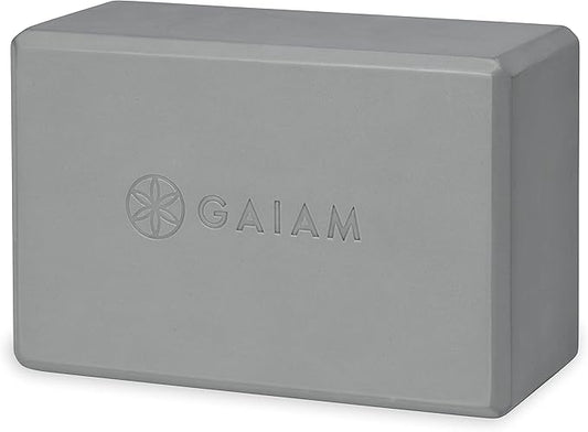 Gaiam Yoga Block - Supportive Latex-Free Eva Foam - Soft Non-Slip Surface with Beveled Edges for Yoga, Pilates, Meditation - Yoga Accessories for Stability, Balance, Deepen Stretches-GravixFit