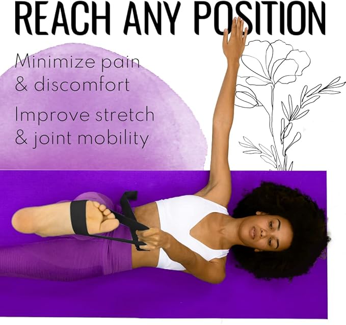 TECEUM Yoga Strap & Mat Strap – 2 IN 1 – Cotton – 6 ft 8 ft 10 ft (30+ colors) – Adjustable Non-Slip Belt for Yoga, Pilates, Stretching, Physical Therapy, Fitness & Home Workout – For Carrying Mats-GravixFit