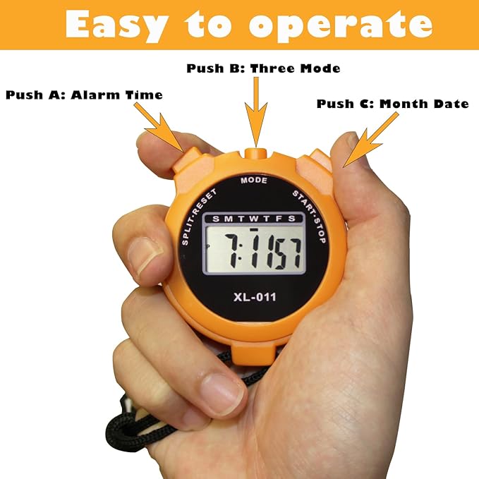 16-Pack Multi-Function Electronic Digital Sport Stopwatch Timer, Large Display with Date Time and Alarm Function, Sports Coaches Fitness Coaches and Referees-GravixFit