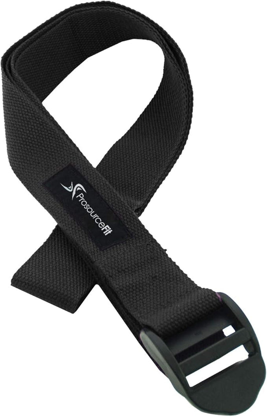 ProsourceFit Durable Cotton Cinch Buckle Yoga Strap for Stretching, Flexibility & Physical Therapy-GravixFit