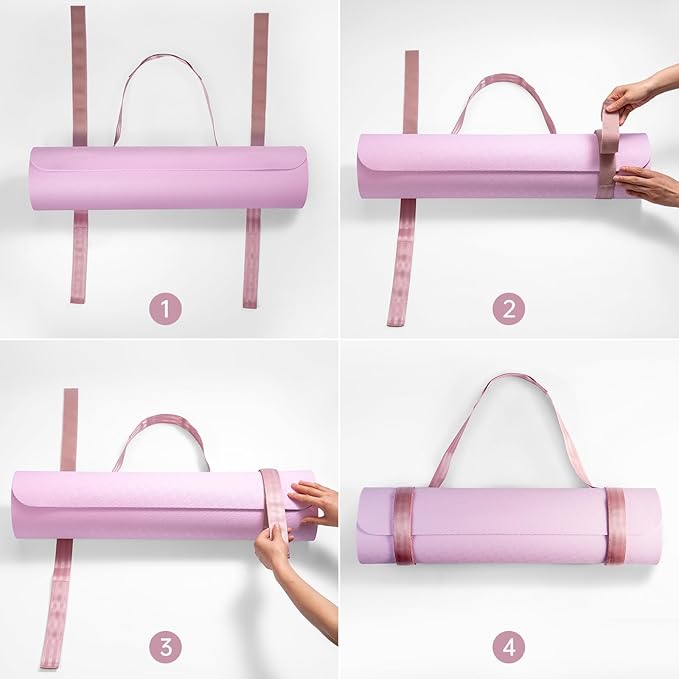 Trilancer Adjustable Yoga Mat Strap With Hook and Loop Closure, Yoga Mat Holder Carrier,and Organizing-Mat Not Included-GravixFit