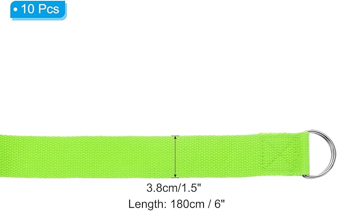 PATIKIL Yoga Strap for Stretching, Cotton Yoga Belt with Adjustable Metal D-Ring Buckle Stretch Band for Fitness Pilates-GravixFit
