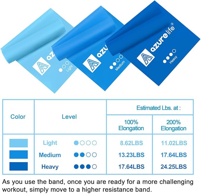 Resistance Bands,Professional Long Non-Latex Elastic Stretch Bands,Exercise Bands for Physical Therapy, Yoga, Pilates, Rehab, at-Home or The Gym Workouts, Strength Training-GravixFit