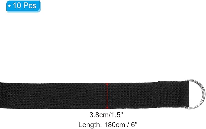 PATIKIL Yoga Strap for Stretching, Cotton Yoga Belt with Adjustable Metal D-Ring Buckle Stretch Band for Fitness Pilates-GravixFit