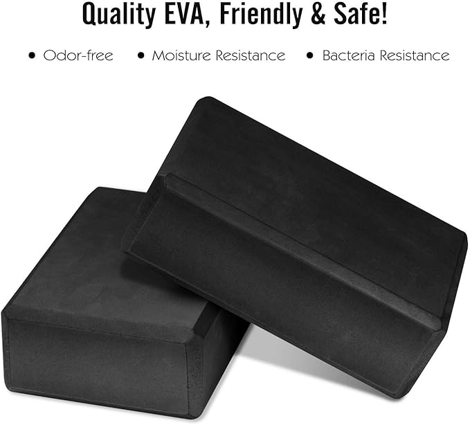 Gaiam Yoga Block - Supportive Latex-Free Eva Foam - Soft Non-Slip Surface with Beveled Edges for Yoga, Pilates, Meditation - Yoga Accessories for Stability, Balance, Deepen Stretches-GravixFit