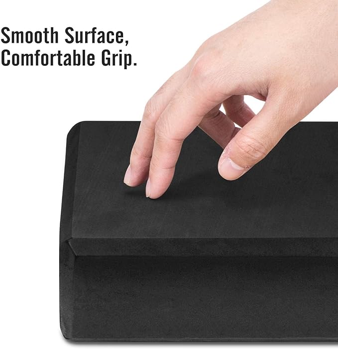 Gaiam Yoga Block - Supportive Latex-Free Eva Foam - Soft Non-Slip Surface with Beveled Edges for Yoga, Pilates, Meditation - Yoga Accessories for Stability, Balance, Deepen Stretches-GravixFit