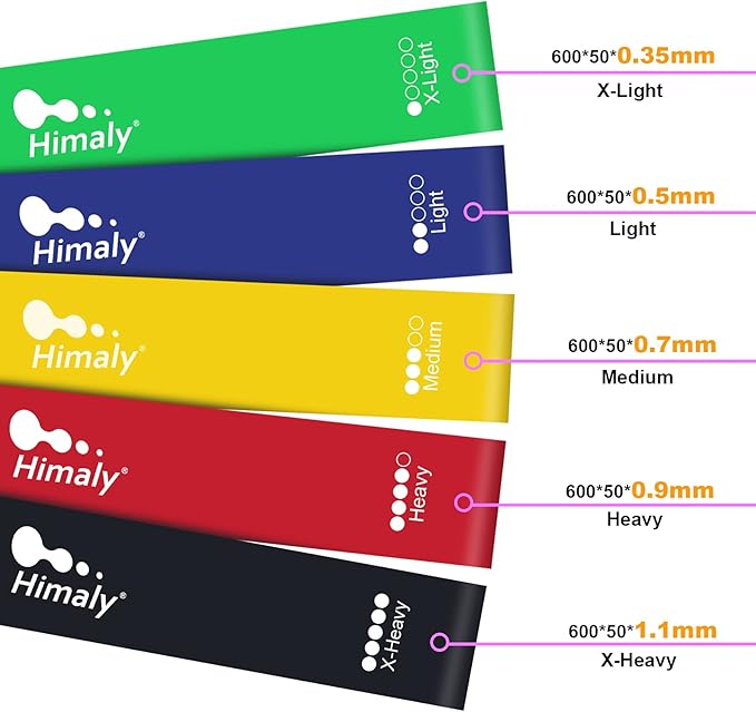 Himaly Anti-Break Resistance Band, Elastic Exercise Band, Hand and Ankle Straps, Indoor and Outdoor Fitness, Portable Resistance Band, Whole Body Exercise-GravixFit