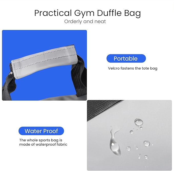 C&F BOGMOST Small Gym Bag for Travel & Duffel - 20 Inch Lightweight Carry On Bag for Men & Women, Mini Duffel Bag,Perfect for Sports, Weekend Trips, and Overnight Stays, Grey-GravixFit