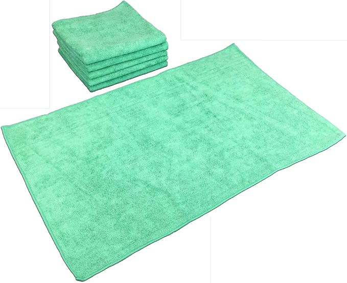 Arkwright Microfiber Gym Towel - Bulk Case of 180 - Super Soft, Quick Dry Workout Sweat Towels, 300 GSM Lightweight & Absorbent for Sports, Working Out, Yoga, and Spa, 16 x 27 in, Green-GravixFit