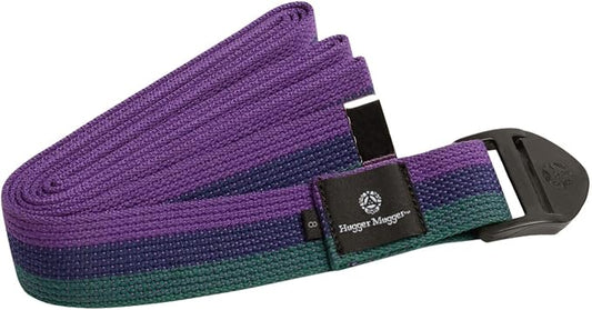 Hugger Mugger Cinch Cotton Yoga Strap - Super Strong Cotton, Quiet Cinch-Style Buckle, Long Length Great for Taller People-GravixFit