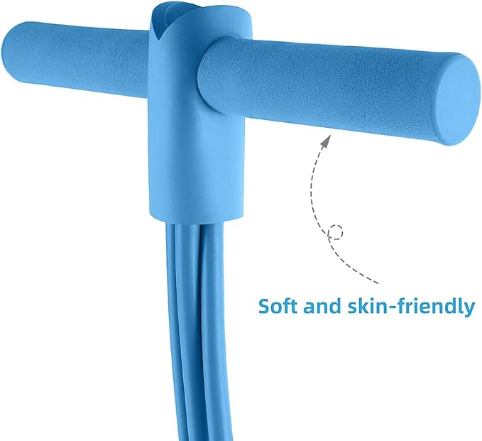 Multi-Function Tension Rope – 4 Tube Resistance Bands with Handles – Sit Up Exercise Equipment Home Gym Tummy Trainer for Men Women-GravixFit