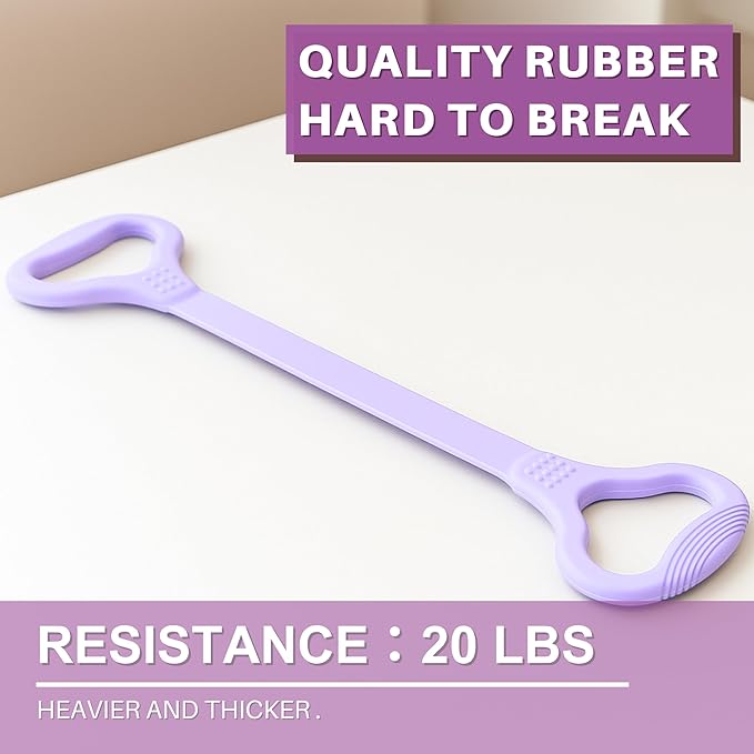 LEZER Figure 8 Resistance Band, Fitness Elastic Rope, Execrise Workout for Arm, Back, Chest and Shoulder, Yoga, Pilates, Stretching, Physical Therapy Equipment-GravixFit