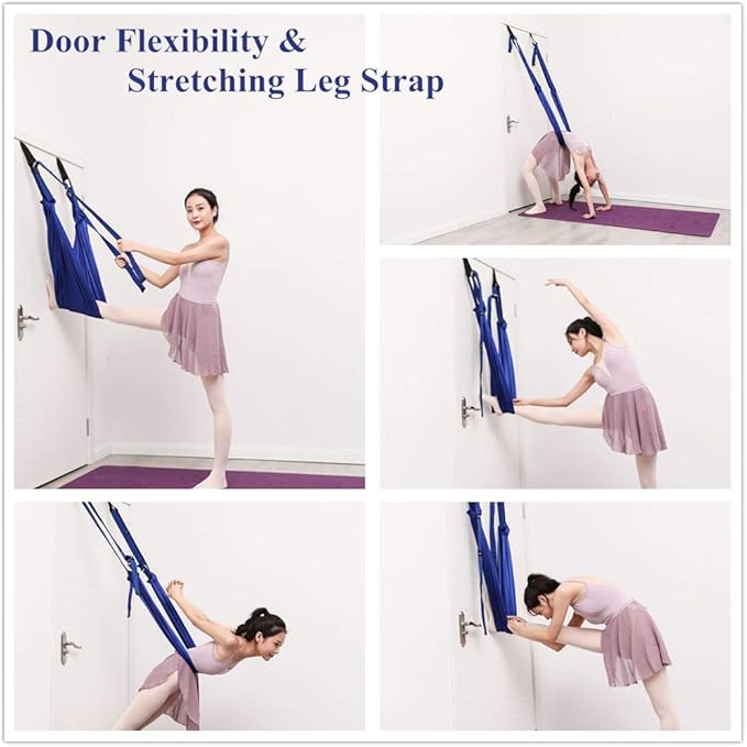 TOCO FREIDO Waist Back Leg Stretch Strap/Yoga Fitness Band, Leg Stretching Assist Trainer, Yoga Stretcher, Back Bend Split Inversion Strap for Fitness, Dance, Ballet, Gymnastics-GravixFit