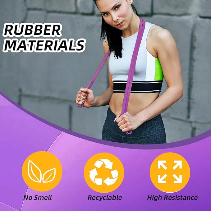 WHATAFIT Resistance Bands, Pull Up Assistance Bands, Exercise Bands, Workout Bands Set for Men and Women Home Fitness, Body Stretching, Strength Training, Physical Therapy-GravixFit