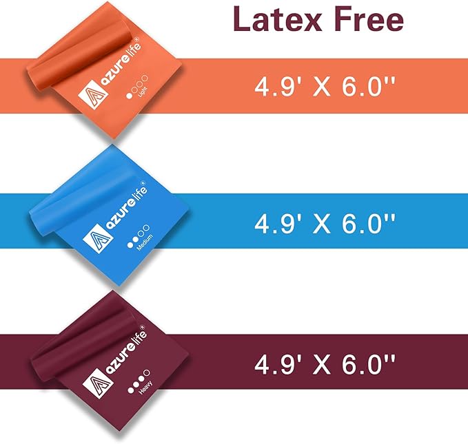 Resistance Bands,Professional Long Non-Latex Elastic Stretch Bands,Exercise Bands for Physical Therapy, Yoga, Pilates, Rehab, at-Home or The Gym Workouts, Strength Training-GravixFit