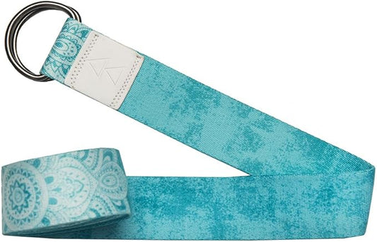 yogadesignlab YOGA DESIGN LAB | The Yoga Strap | Luxurious, Extra Long, Super Soft, Eco Printed | Studio Quality, Adjustable | Safely Stretch Further and Hold Longer | 8 ft Long-GravixFit